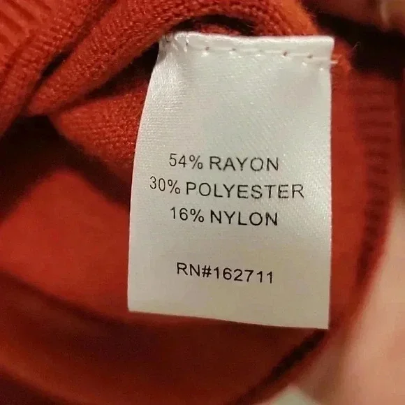 Love Ellie V Neck Lightweight Sweater Criss Cross V Back Burnt Orange Size XXL - Picture 4 of 8